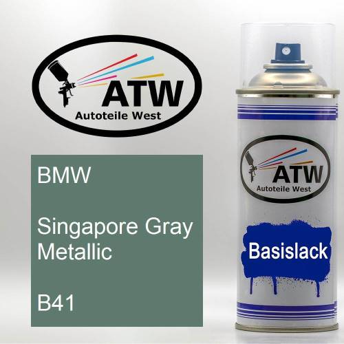 BMW, Singapore Gray Metallic, B41: 400ml Sprühdose, von ATW Autoteile West.